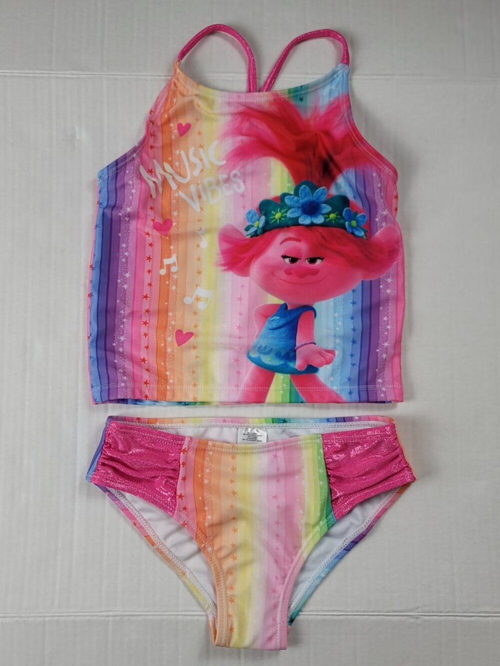 Girls Swimsuit Bundle Size 5/6 Trolls Floatimini Coverup Lot - Picture 3 of 16
